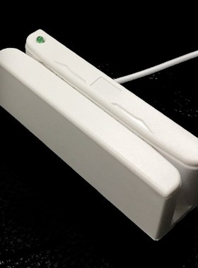白色全三轨磁卡阅读器刷卡设备读卡器侧挂Magnetic Card Reader