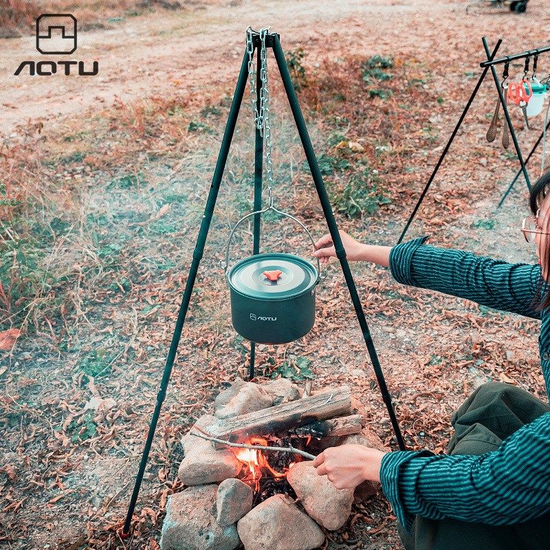 凹凸 户外露营铝合金吊锅三角架 便携野炊装备野营三脚架篝火炊具,运动/瑜伽/健身/球迷用品,其他运动护具,淘宝优惠券,粉丝福利购,淘宝优惠卷