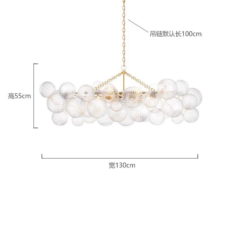 北美美式VC别墅餐厅吊灯客厅吧台玻璃球轻奢美式挑空大厅创意吊灯