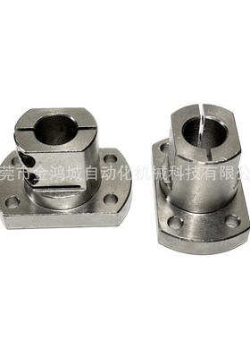 不锈钢底座用支架标准法兰型CLSS开口支撑固定导向光轴支座RBT11