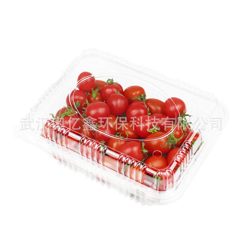 盒工坊一次性透明水果塑料吸塑盒有盖保鲜果捞蔬菜草莓打包盒