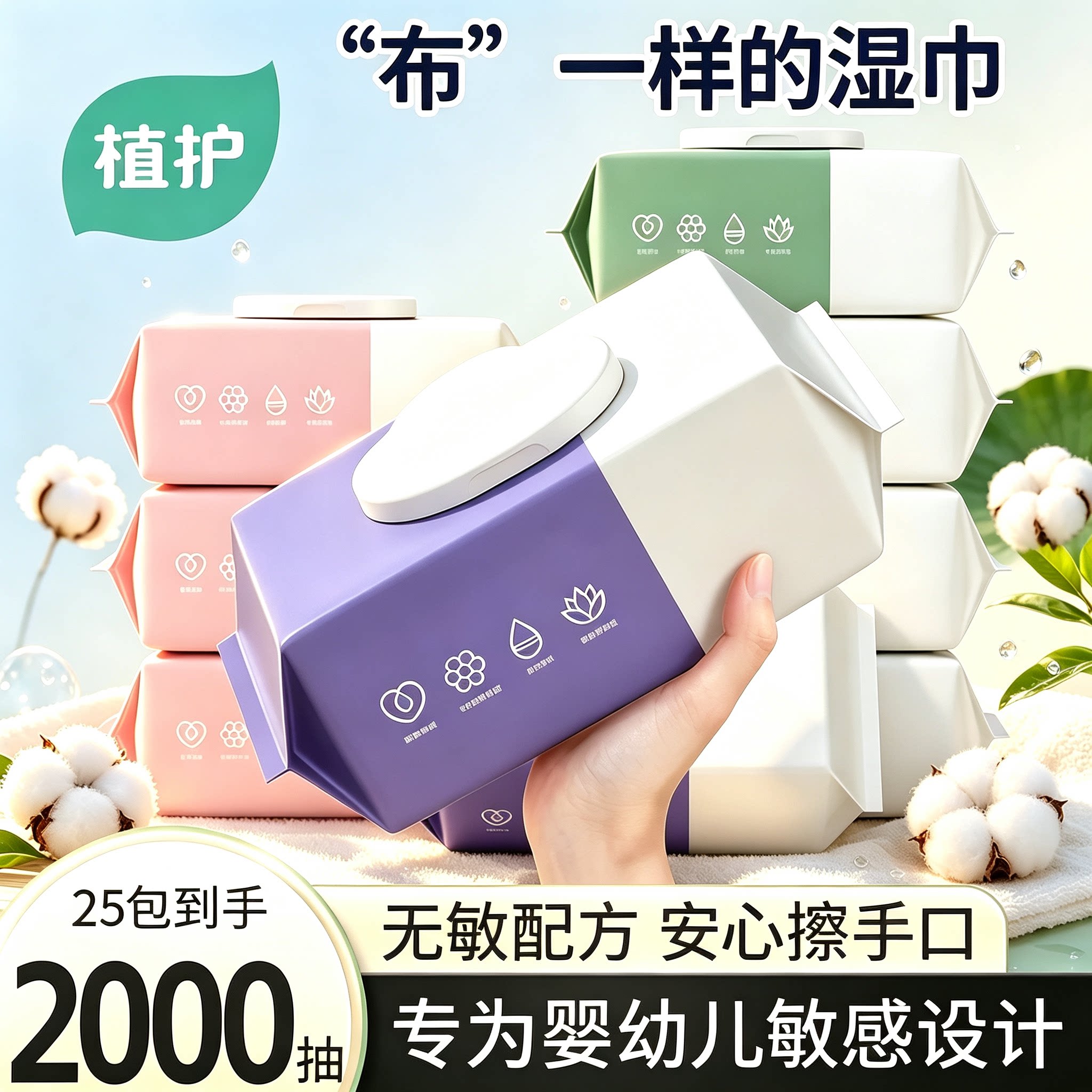植护湿巾纸巾婴儿手口宝宝擦屁屁图片