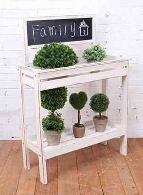 美式乡村装饰品花架咖啡馆店铺饭厅摆件创意个性置物架店门口摆设