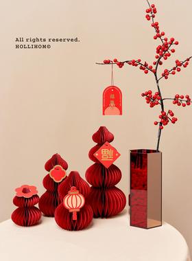 逅里 叠叠葫芦摆件 福禄招财高级感玄关装饰开业新家布置乔迁礼物