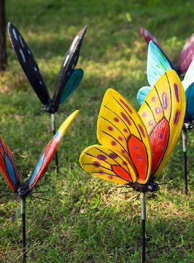 花园庭院园林装饰品户外摆设玻璃钢树脂工艺品仿真大蝴蝶动物摆件