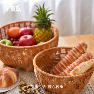 LX714方圆收纳筐纯手工编织大容量多用收纳筐家用客厅手工编织筐