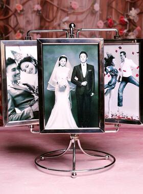 diy创意摩天轮创意金属相框摆台6寸7寸8寸10寸欧式旋转相片框相架