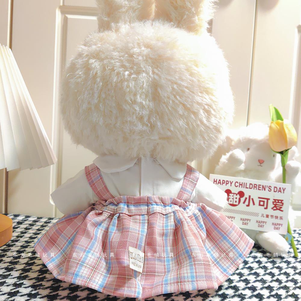 拉布布公仔衣服JK裙三代搪胶娃娃大娃着替换装学生校服JK格裙套装