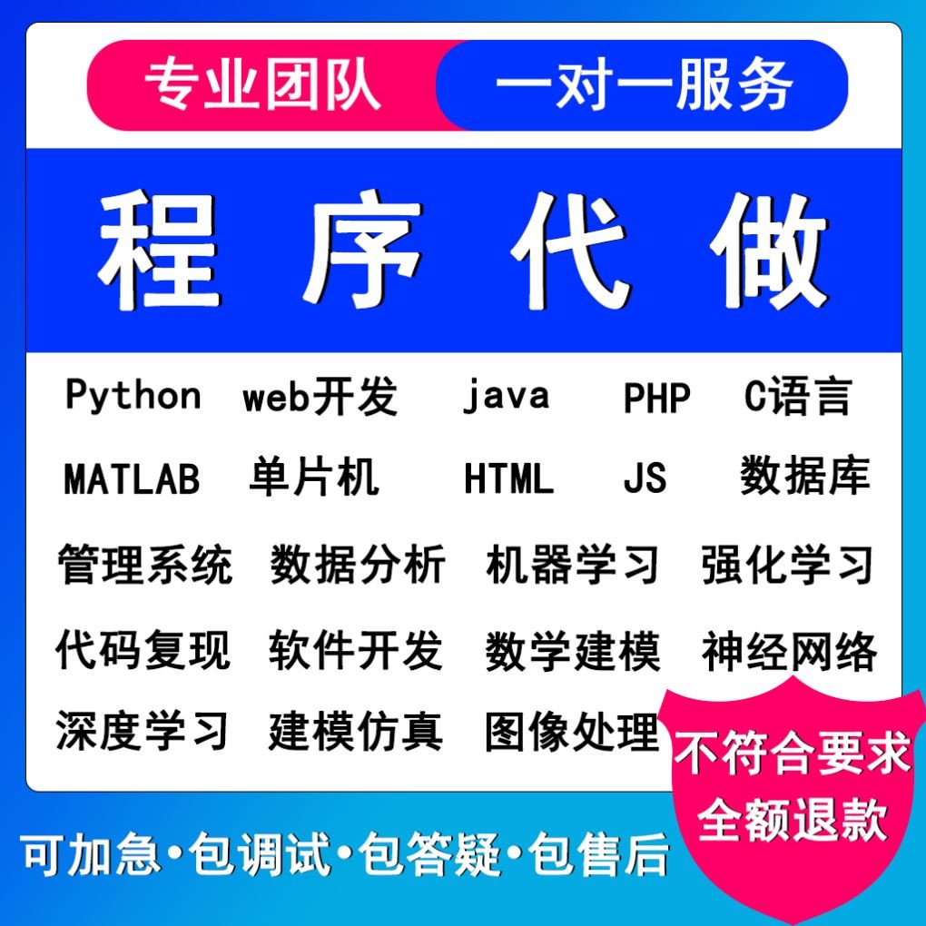python代编matlab神经网络C++代C语言javaC#php定制程序代写帮做