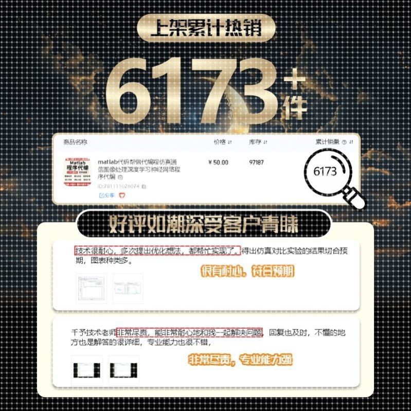 matlab代码帮做代编程仿真通信图像处理深度学习神经网络程序代编