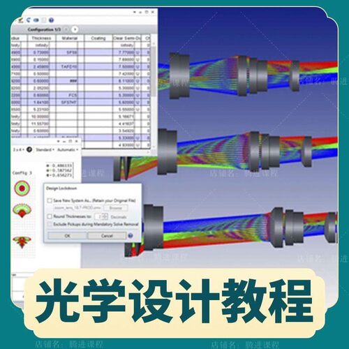 光学设计教程光学自学全套zemax光学设计培训入门资料视频课程U盘