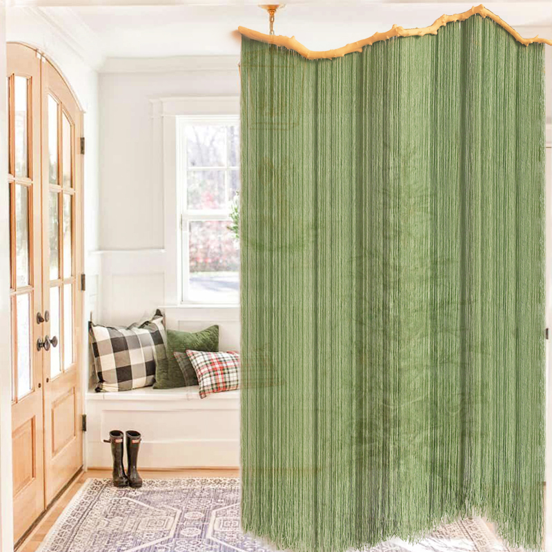 手工编织流苏田园森系门帘隔断z帘窗帘玄关帘软装民宿中式装饰挂