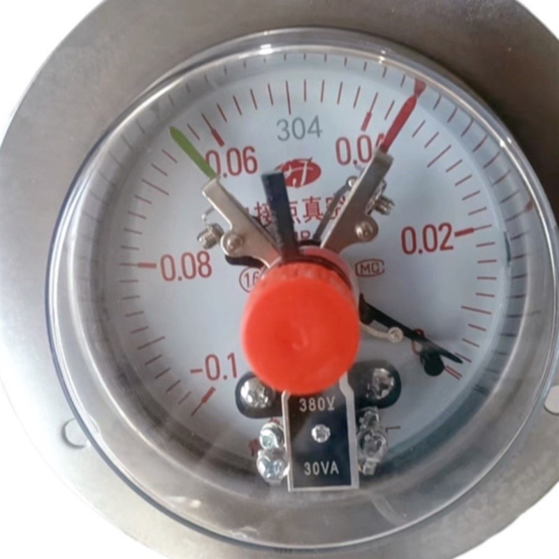 青岛环泰Yxc100Zt不锈钢轴向带前真空磁力电源连接点压力表