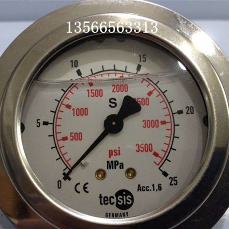 海天注塑机配件  耐震压力表tecsis 0-25MPa 面板式原厂件