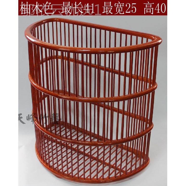 宾馆收半纳篮酒筐脏圆衣篮47573毛巾布草筐工艺店布草框收纳筐竹