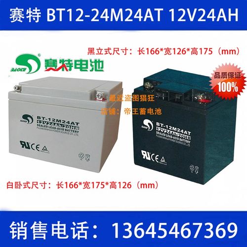 赛特12V24AH蓄电池BT-12M24AT海湾消防主机电池UPS电源直流屏电瓶