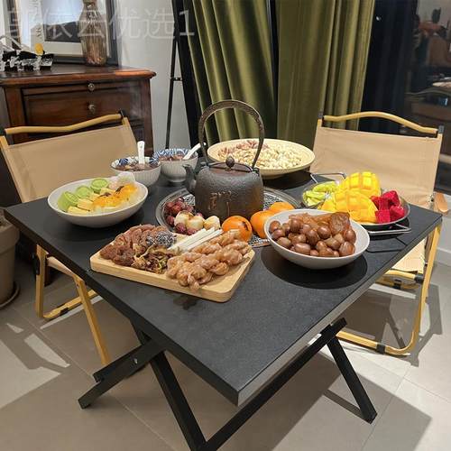 烧烤炉VRM折叠家用外内围炉煮茶木碳室地桌烤肉炉架野庭院户餐火