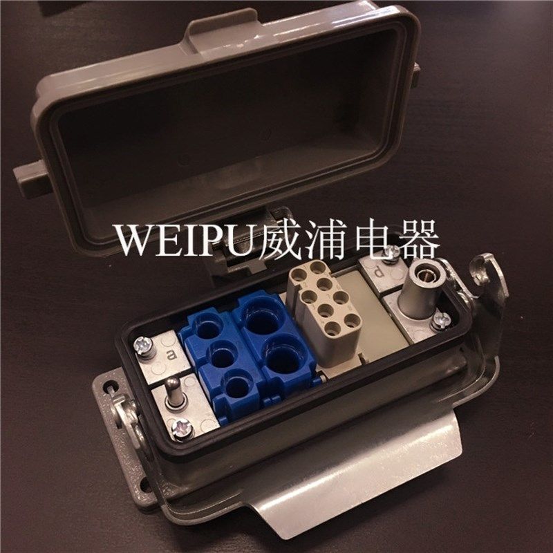 HARTING哈丁浩亭矩形重载连接器组合式模块气动 电力信号航空插头