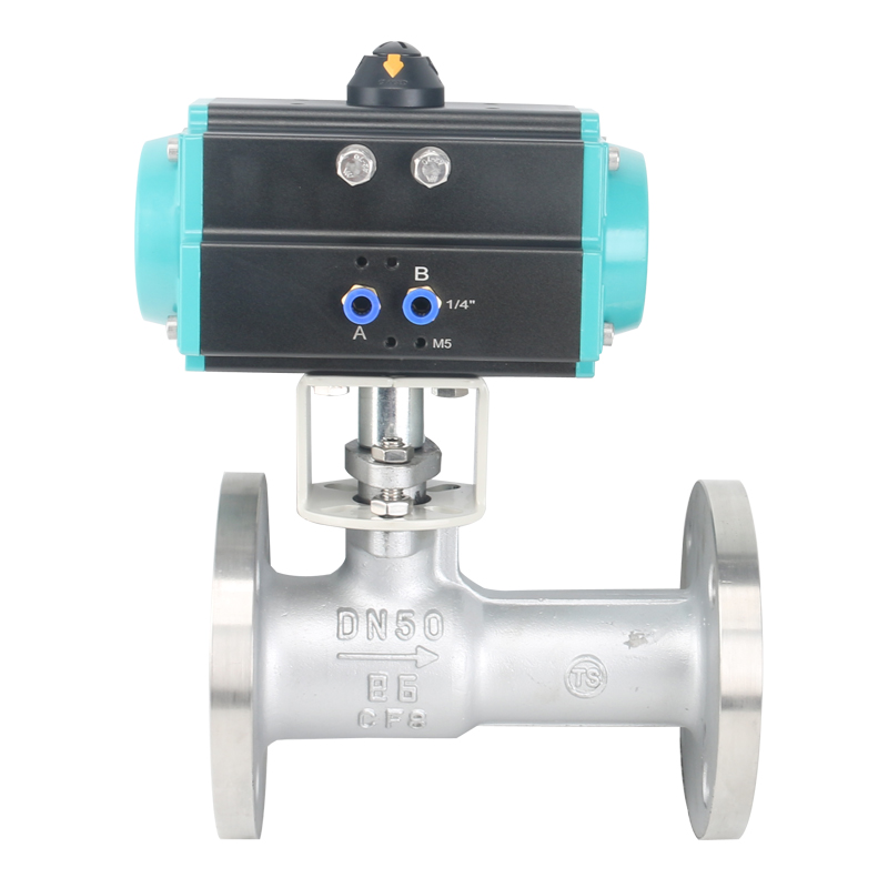 Q641M-16P气动球阀  气动蒸汽导热油法兰球阀DN15 20 25 32 40 50