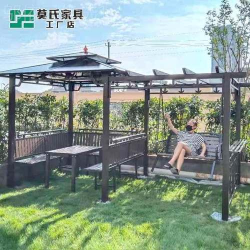 PLQ户外天凉亭葡萄架别墅庭院遮阳棚防腐木铝金园花亭子合室外露