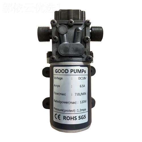12V8V24V36V48V1喷120W水管打NPY器测压力泵7L自吸雾隔膜水泵压直