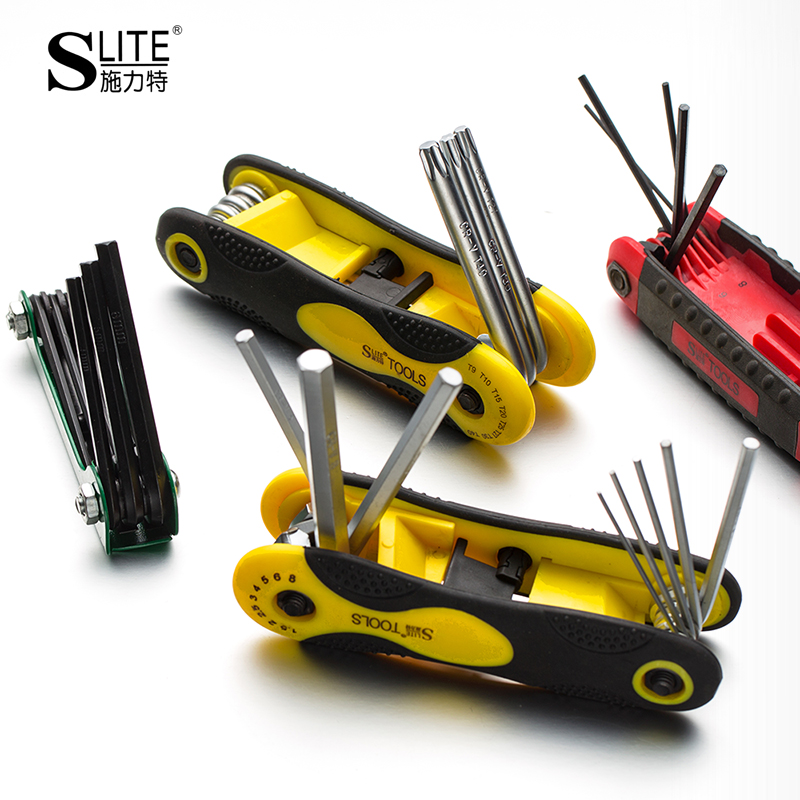 施力特铬钒钢内六角扳手1.5-8mm星型梅花带孔扳手T9T10T15T20-T40