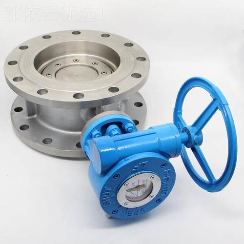 304蜗轮不锈蝶钢硬密法阀D343W/H-10封PSIM/1兰6P三偏心涡轮蝶阀D