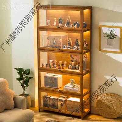 手办展示柜乐高亚克力透明仿璃柜妆玻品65018货架化烟柜陈列摆烟