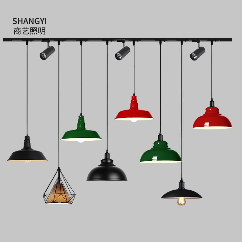 商用吊灯工业风餐厅火锅餐饮店灯具市井风锅盖网红理发店铺轨道灯