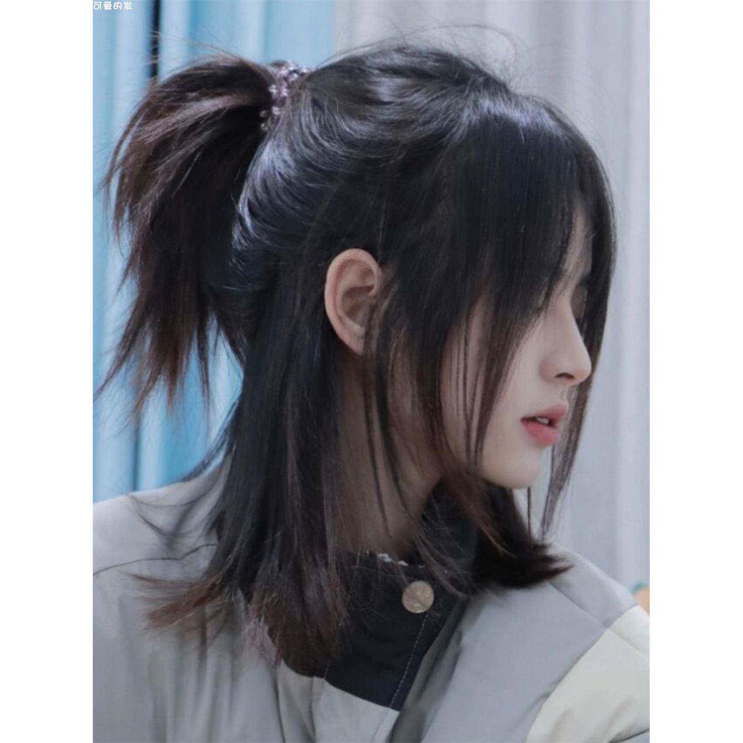 假发男古风头套武侠鲶鱼头侠客狼尾古装汉服cos男生长发马尾男士