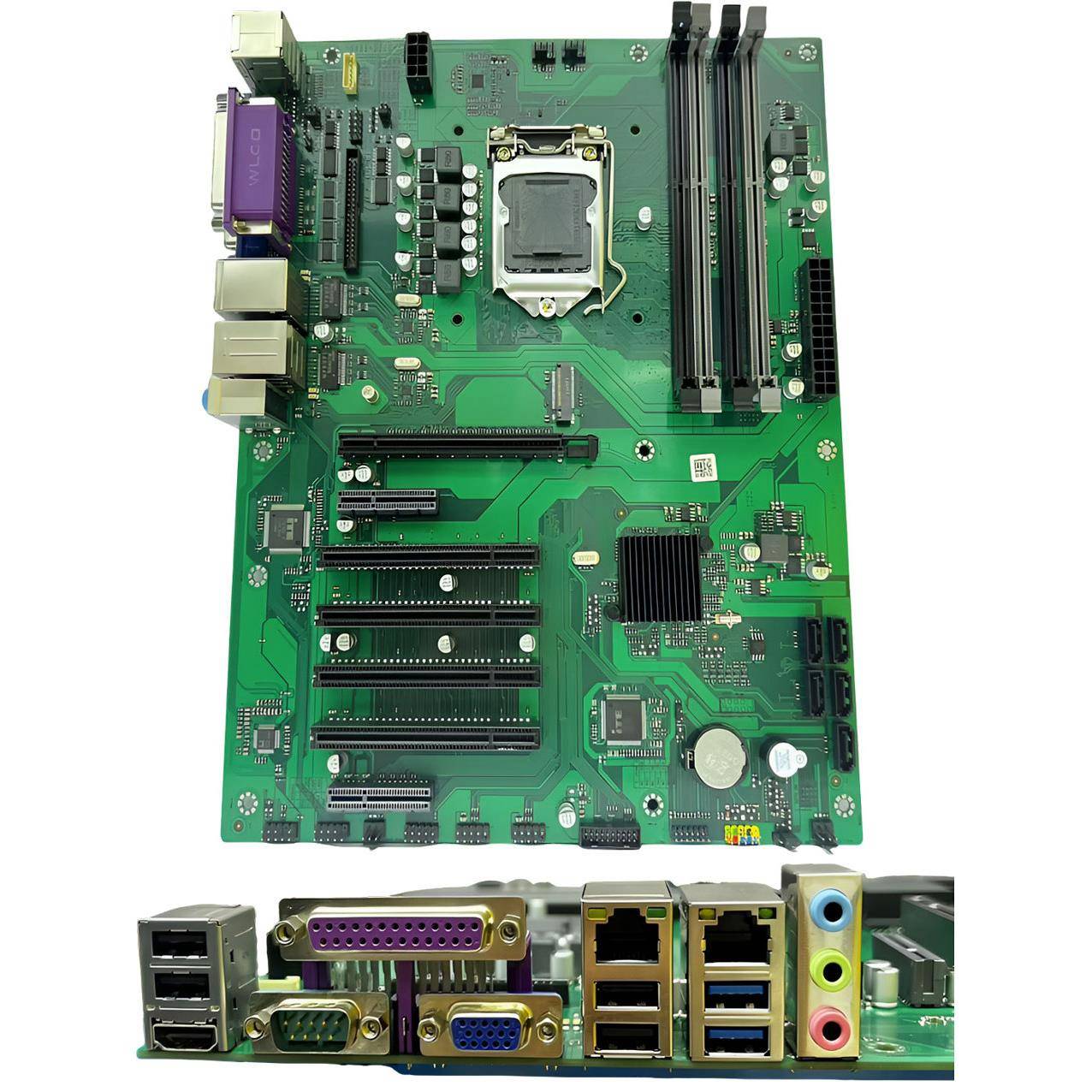 全新工控主板H61B365双9针COM双千兆网口B85工业主板断电来电自启