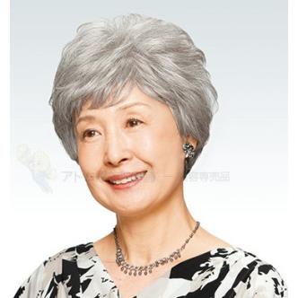 老年假发 女短直发蓬松 花白假发 表演老奶奶老太婆 舞台用有大号