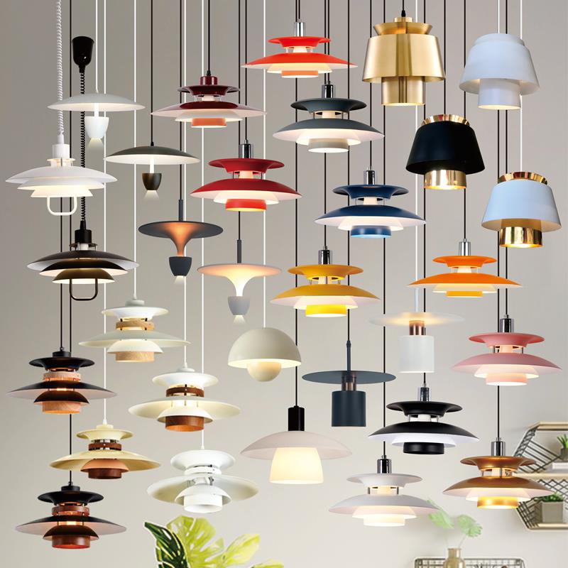 丹麦饭厅吊灯商用饭店铺PH5吧台灯现代简约火锅铁艺餐饮飞碟灯具