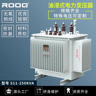 电力变压器S11 10KV油浸式 250KVA光伏水电站配电房工厂变压器