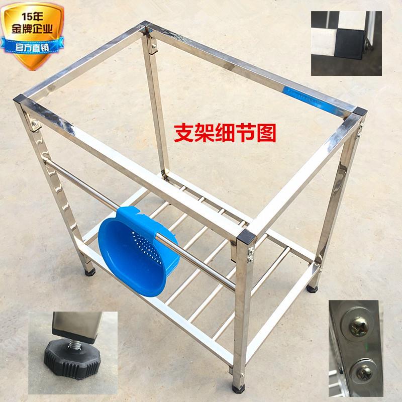 厨水房简易不无品牌/锈水槽单槽双槽大单槽带支厚架钢盆洗菜盆洗
