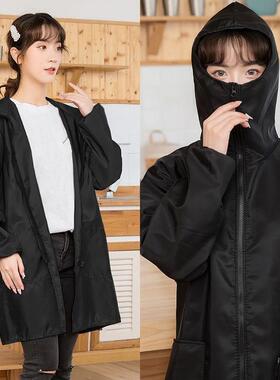 做饭GVN防油烟炒菜穿厨房罩衣带帽的子围防裙家用水防油衣服包邮