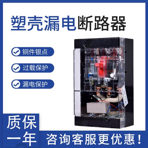 厂家直销DZ25L-200/4300 63A 100A 160A 200A 250A 漏电断路器 4P