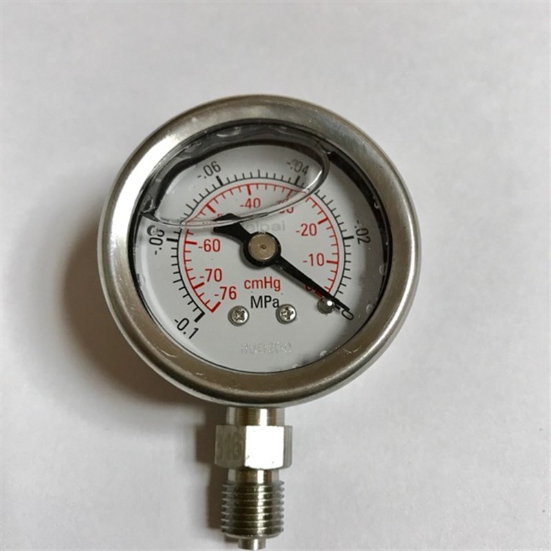 40mm 不锈钢耐震真空表 ZNB-40Z -0.1-0mpa -76-0cmhg 径向 m10x1