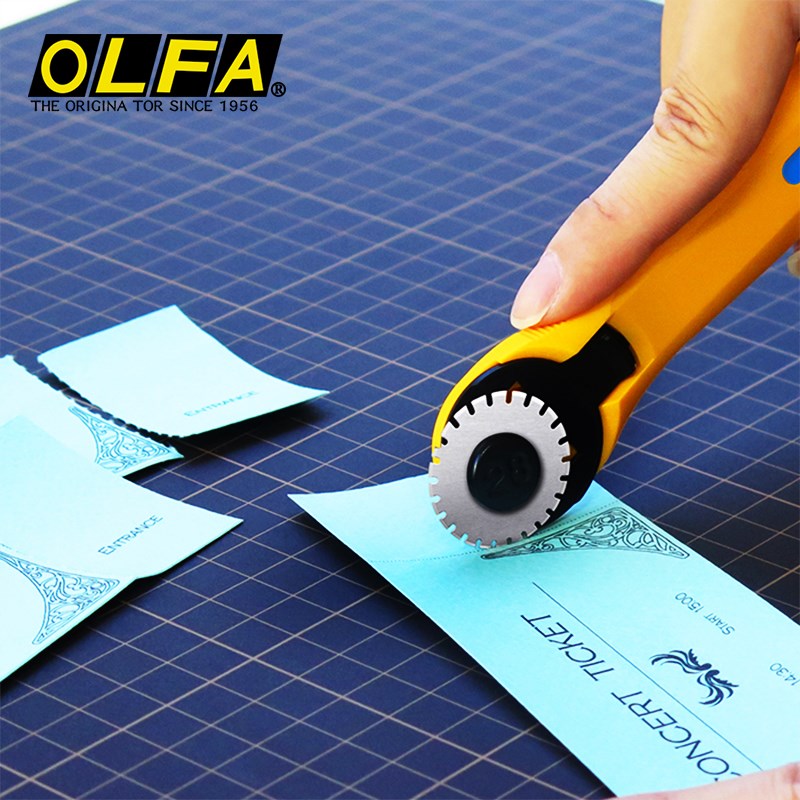 日本OLFA PRC-3C虚线刀PRB28-2易撕虚线滚轮刀制作优惠券虚线刀片