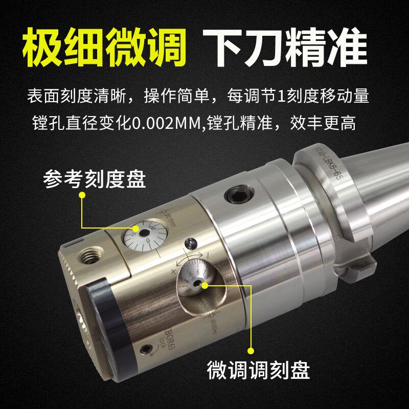 HBOR25 32 40 50 63极细微调精镗刀高精度0.002搪孔刀精镗头套装