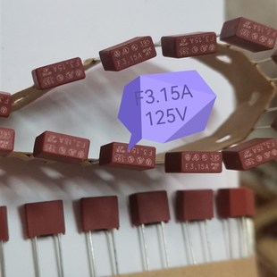 395紅色方形快熔微型保險絲管F0.5A F1A F3.15A 125V F500mA
