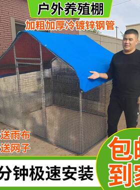 大型养用殖鸡棚户外防窝VPJ棚雨棚鸡家禽鸡笼子鸭鸽舍家组装鸡舍