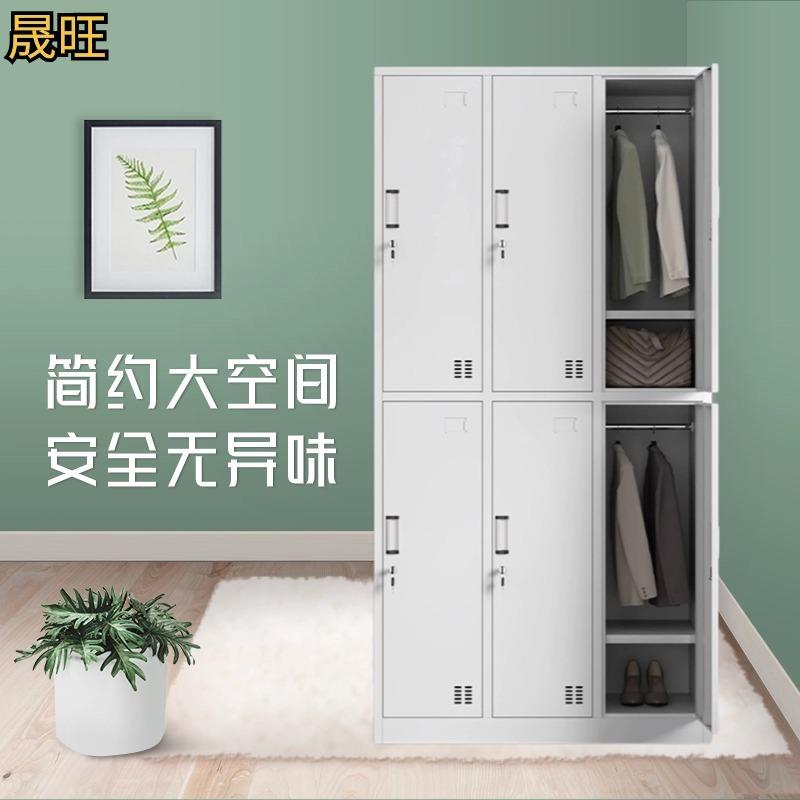 钢制更LJR衣柜员工门铁储物皮柜宿舍带9锁浴衣室挂柜存包柜工厂鞋