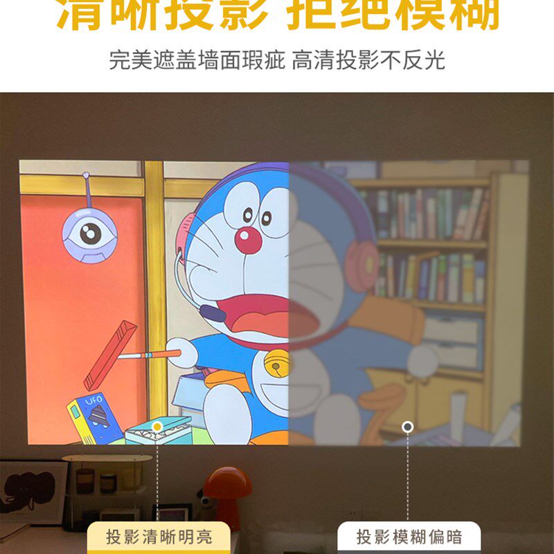 投影布幕布贴纸家用投影仪哑光贴墙幕布白色墙纸贴纸静电贴