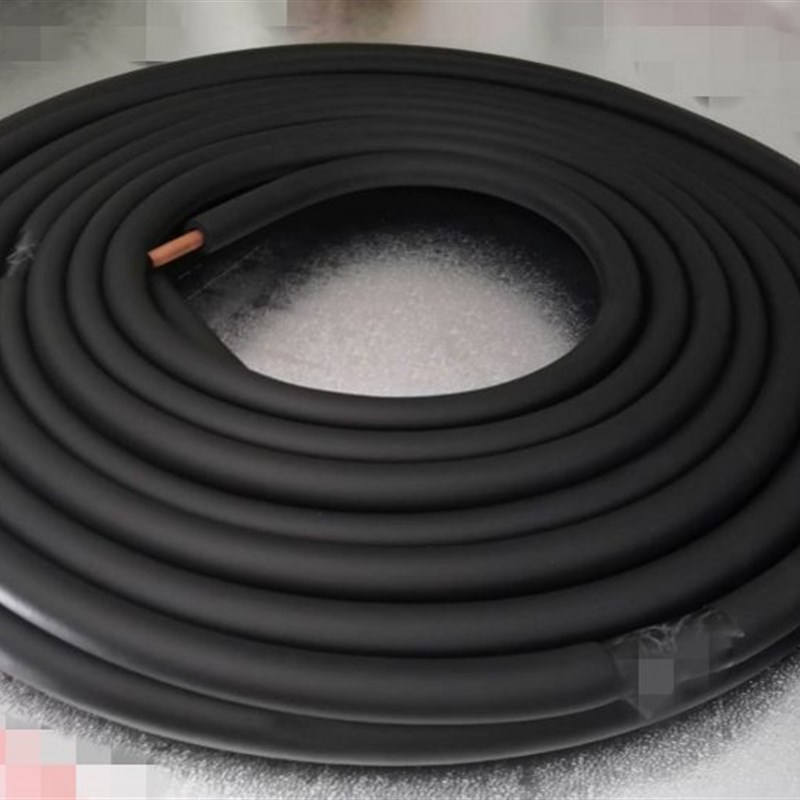 R410aR32空调铜铝管5匹8米10米 空调连接管 黑色橡塑保温管