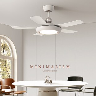 2025新款餐厅风扇灯led灯芯客厅简约一体吊扇灯静音卧室电风扇灯