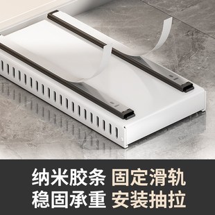 锅盖锅具碗碟盘收纳架台面多功能橱柜内锅架 厨房置物架家用抽拉式
