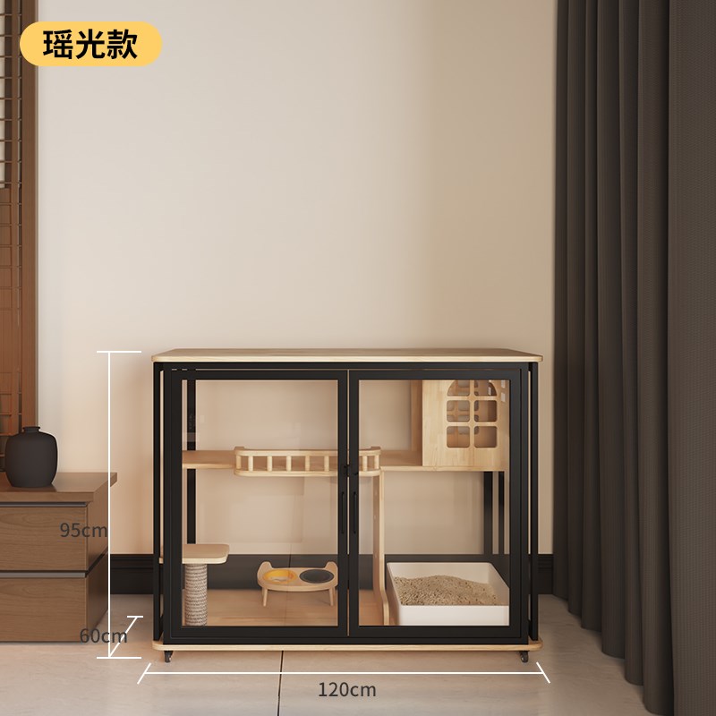 喵族猫别墅全景玻璃不占地家用室内猫咪猫笼猫屋爬架可定制宠物店