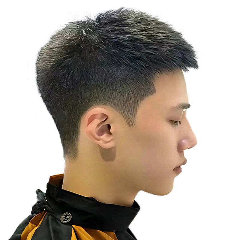 男士假发短发无痕头顶真发隐形自然短发造型蓬松轻薄透气男生发片