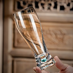 水晶玻璃精酿啤酒杯家用玻璃酒杯扎啤杯高端酒具杯架组合套装